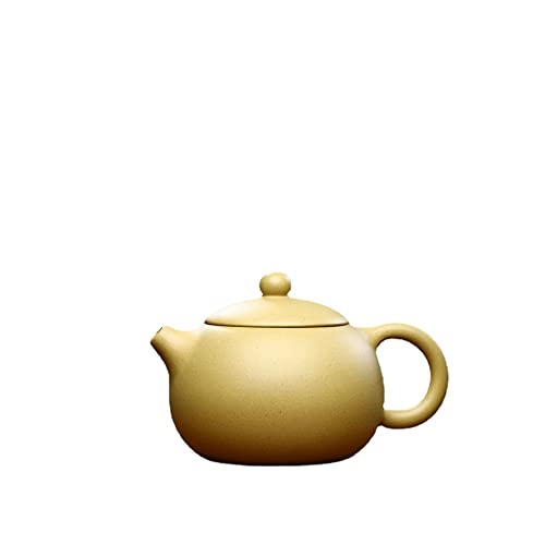 Image of Xishi Teapot 15oz Chinese Zisha Clay Pot Ceramics Purple Sand Mud Kungfu Tea Set Kettle 9 Hole Filter (Yellow 450ml)