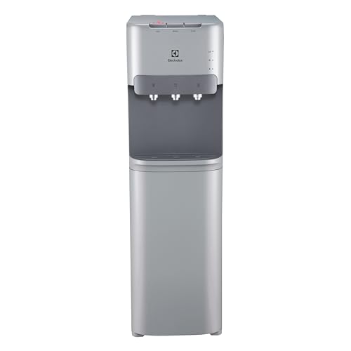 Electrolux Bottom Loading Water Dispenser & Water Cooler, 3 Water Spouts, Hot, Cold & Ambient Temperature, with Child Safety Lock, LED Indicator, Floor Standing, for Home & Office, EDBMFDXSG, Silver