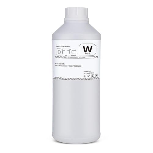 Encre DTG Blanche 1000ml Jet d'encre Textile pour Imprimante F2000 F2100