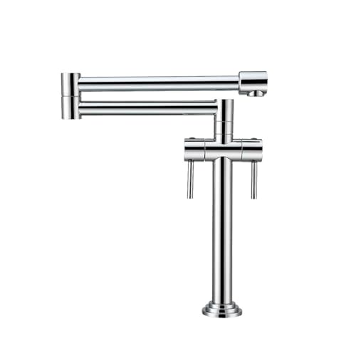 Robinet de cuisine mitigeur en laiton chromé double commande eau chaude et froide