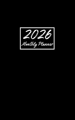 2026 Monthly Planner: Small Size 5x8 Inches | One Year Calendar Schedule Organizer (12 Months from January to December) with Holidays | Black Cover image 2