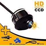 CARSGADGET 360 Degree Rotatable Car Backup Camera-CCD-Universal-Fits All Vehicles Trucks- Side Front Rear View Configurable - with Parking Guidelines ON/Off -HD 1080p-Waterproof Auto Back Up Camera