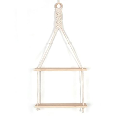 Tenture murale tissée main scandinave beige 81x39cm KnSam