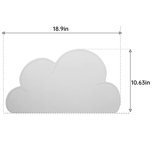Pandaear 2 Pack Silicone Table Placemats Food Grade Mats For Kids Baby Toldder| Bpa Free Non Slip Eating Table Mat Lightweight Portable With Unique Raised Edge (Pink Grey) #TOP1