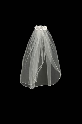 Made in USA First Communion Comb - Catholic White Holy 1st Communion Veil for Girls or Kids Mantilla Velos Primera Comunion3