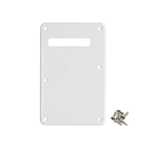 PAGOC1 White 1 PlStrat Pickguard Tremolo Cavity Cover Backplate for Standard Strat/Stratocaster Modern Style Electric Guitar (