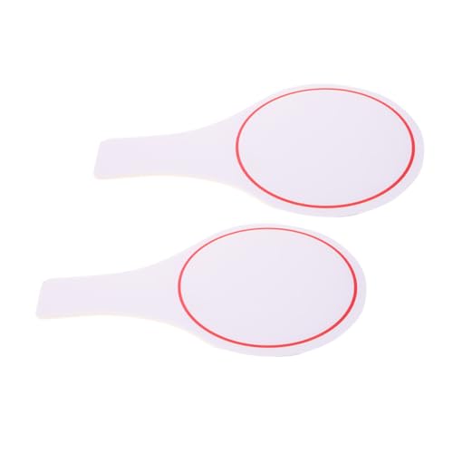 2Pcs Handheld Dry Erase Scoreboards for Outdoor Games Reusable Writing Boards for Judges and Classroom Voting Visibility Paddles Lightweight Design for