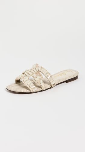 Sam Edelman Women's Bay Flat Sandal, Light Natural Stone, 11 — view 3