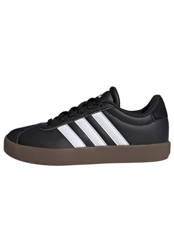 adidas Unisex Kinder VL Court 3.0 Shoes, Core Black/Cloud White/Gum, 40 EU