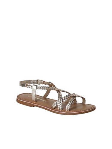 VERTBAUDET Sandales fille cuir scratchées or 32