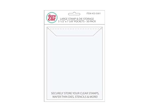 Avery Elle SS-5001 Stamping and Embossing Plate Storage Bags, Transparent, 16.51 x 15.87 x 1.9 cm, 17.14 x 22.22 x 1.27 cm