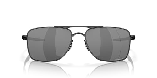 Oakley Mens OO4124 Gauge 8 Rectangular Sunglasses, Matte Black/Prizm Black Polarized, 62 mm