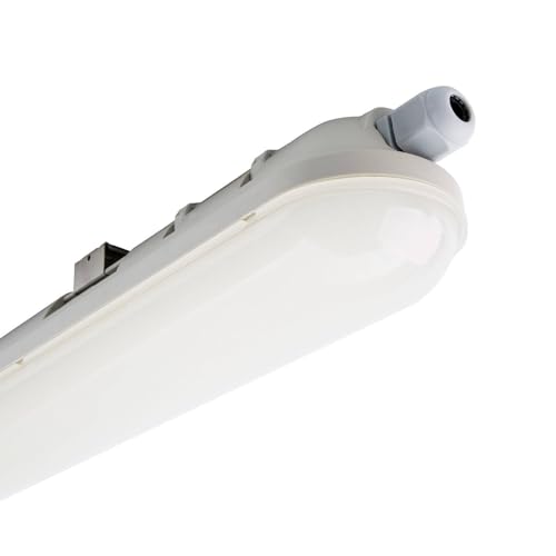 LEDKIA LIGHTING - Pantalla Estanca LED 120cm | 36W de Potencia | IP65 Resistente al Agua y Polvo | Enlazable hasta 8 Unidades | Ideal para Interiores y Exteriores, Blanco Frío 6000K, Policarbonato