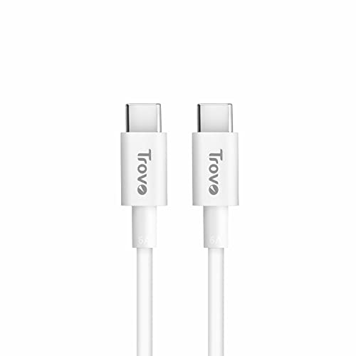 Image of Trovo RCT-44 3A USB Type-C to Type-C 1Mtr Type-C Cable-White