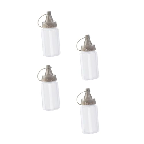 FUNOMOCYA 4Pcs Squeeze Bottles for Sauces and Condiments Leak Dispensers for Ketchup Dressings and More Lightweight Portable Material Easy to Clean for Kitchen and Bbq