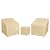 Baner Garden Patio Furniture Covers,Outdoor Furniture Cover Waterproof,Patio Furniture Set Covers for 3 Piece Outdoor Bistro,Patio Sofa Covers Set for 2 Chairs and Coffee Table,Beige