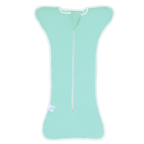 乳幼児の跳ね跳ね寝袋純綿抱っこふろしきふろしき新生児の寝袋ふろしき赤ちゃんの寝袋ふろしき赤ちゃんの寝袋ふろしき赤ちゃんの寝袋天然オーガニックコットンで簡単夜泣き対策おくるみ春夏秋新生児用上下開閉 (グリーン,60CM)