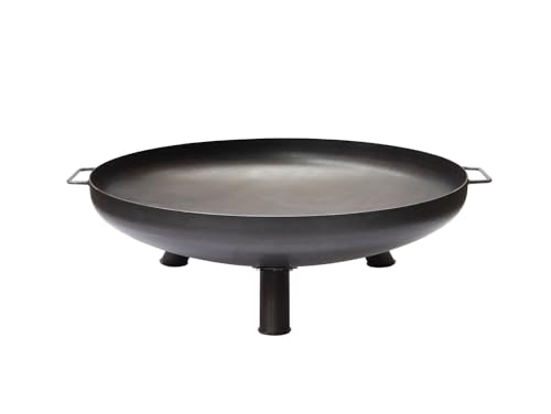 Grillfürst Feuerschale Ø 80 cm aus Stahl - Feuerschale für den Garten oder die Terrasse, massiv, langlebig und hitzebeständig, für Lagerfeuer oder als Kochstelle, Durchmesser 80 cm