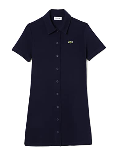 Lacoste Damen Ef6922 Kleider, Marineblau, 34
