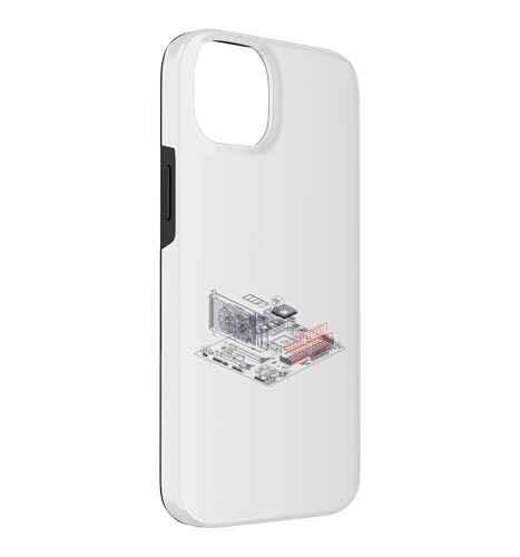 Image of RAM Card Wireframe Computer Motherboard IT Tech Geek Nerd Case for iPhone 14 Plus