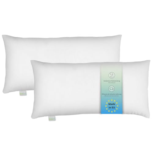 Bodyprotect 2er Set Ecoline Kissen 40x80 cm, Schlafkissen, Bett Kopfkissen 40 x 80 cm, 100% Mikrofaser, Polster, Pillow, Bettkissen Allergiker,...