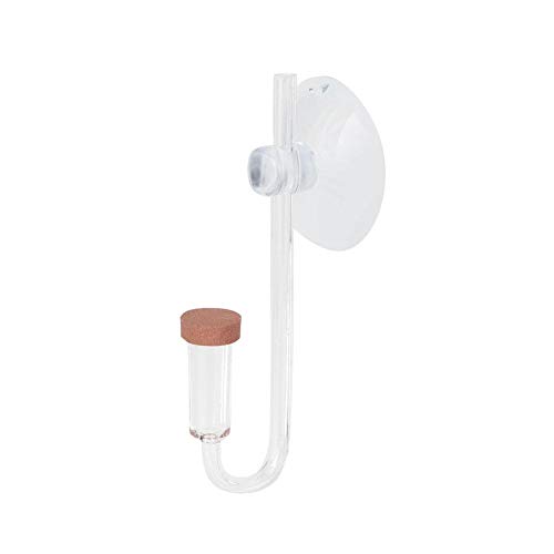 Pssopp Aquarium CO2 Diffusor Acryl Transparenter CO2 Zerstäuber U-förmiger CO2 Diffusor mit Saugnapf für Aquarienpflanzen Wassergras