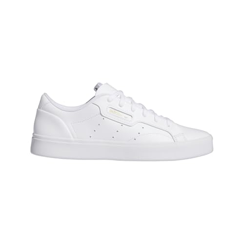 adidas Womens Sleek Lace Up Sneakers Shoes Casual - White