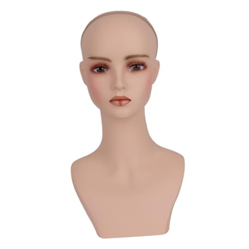 Maniquí cabeza soporte para peluca y gorro exhibidor de accesorios en salón y tienda 6