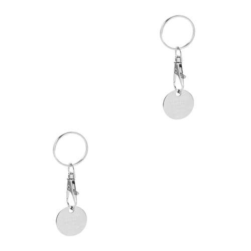 Uonlytech 2pezzi Portachiavi Trolley Con Gettone Per Carrello Della Spesa Accessorio Pratico Per Borse Design Elegante e Funzionale Rimovibile e Versatile Per Uso Quotidiano