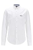 Regular Fit BOSS Herren BIADO R Regular-Fit Button-Down-Hemd aus elastischer Baumwoll-Popeline