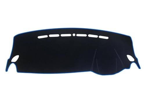 Tapis d'instruments haut de gamme pour MG ZS 2017-2022 finition RHD couture bleue