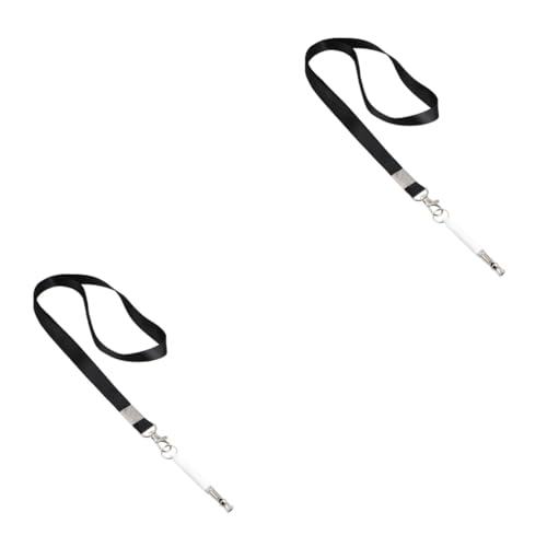 FOMIYES 2sets Puppy Whistle Dog Clicker Lanyard Stop Barking Dog Trainer 2pcs*2