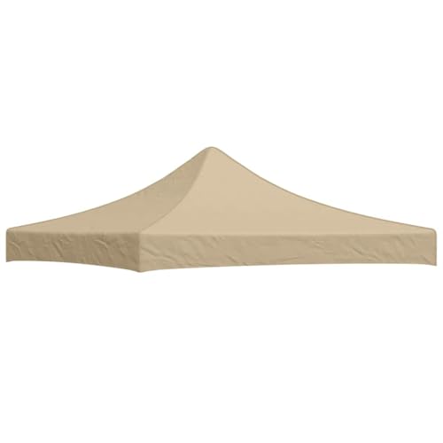 vidaXL Partyzelt Dach UV-beständig Wasserbeständig Ersatzdach Dachplane Zeltdach Ersatz Dach Plane für Gartenzelt Pavillon 3x3m Beige 270g/m²