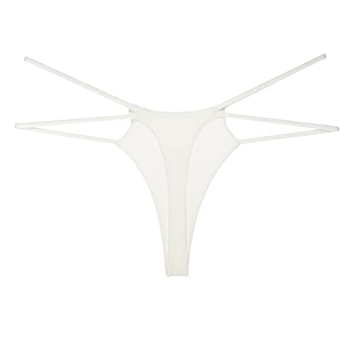 Cotton Underwears For Women Seamless Low Waist Soft Thongs Breathable G-Strings Panties (Xs, White) #TOP1