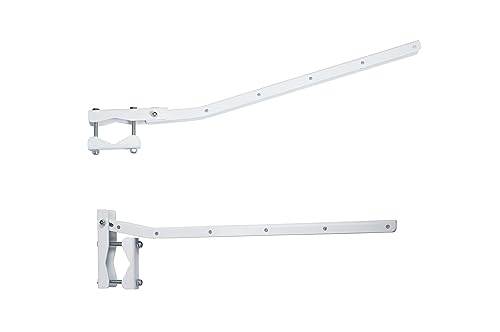 Sauvic 89415 - Tendedero Baranda Adaptable Y Abatible Blanco, Hierro Galvanizado con Pintura Cerámica Blanca,Color Blanco, 66 x 4 x 7 cm