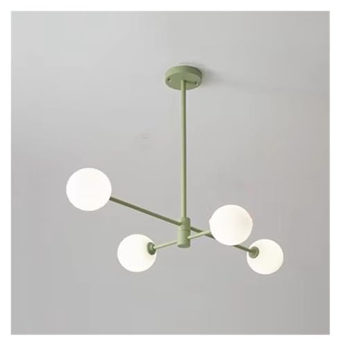 Lustre vert pastoral réglable pour corriger l'éclairage sombre