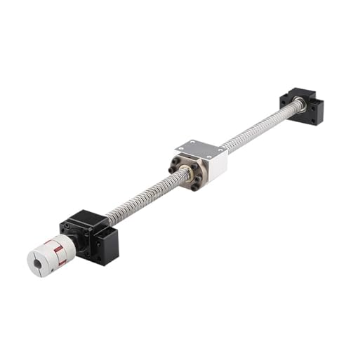 Metal Ball Screw nut end Processing SFU1610 200-1000mm Ball Screw End Machining+Flange Nut+Nut Shell+BKBF12 End Support+Coupler Machine Tool Parts Set(450mm)