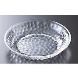 クリアガラス 円形皿 テクスチャー付き 12枚セット クリアガラス 形皿 テクスチャー付き 12枚セット