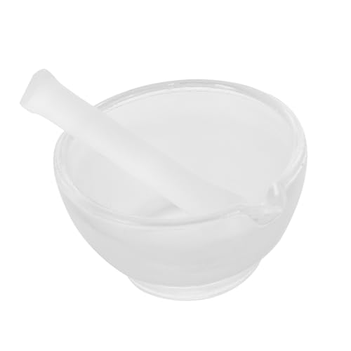 PRETYZOOM Glass and Pestle Set Unglazed Grinding Tool Small for Kitchen Pharmacy
