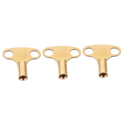 Healifty 3pièces Clé De Purge De Radiateur Outil De Plomberie Pour Valve Échappement Accessoire Pratique Pour Chauffage Central Cuivre Pur