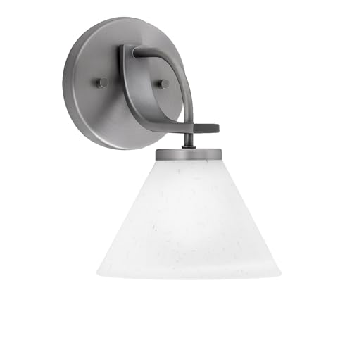 Toltec Lighting Cavella Wall Sconce – Modern Wall Light Fixture – LED Compatible, Dimmable Indoor Lighting for Hallway, Bathroom, Bedroom, Entryway – Graphite Finish, 7