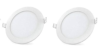 Homes Decor 12W LED Panel Light Round (White) -Pack of 2