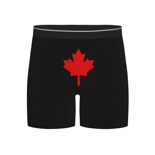 Vintage Canada Maple Leaf Men's Underwear Ultra Soft Stretch Boxer Briefs,
