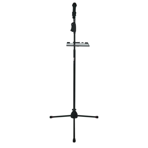 Gator Frameworks Zubehörablage für Mikrofonständer, 23 x 23 cm Fläche mit max. 4 kg Belastbarkeit, schwarz (GFW-SHELF0909)