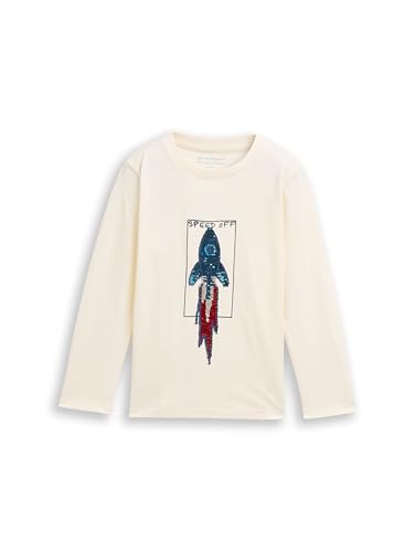 TOM TAILOR Jungen 1048544 Kinder Langarmshirt mit Wendepailletten,...