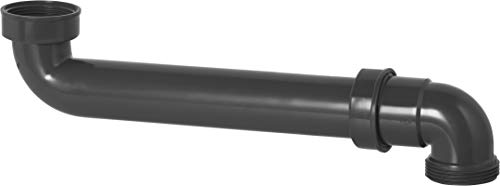 Cornat Codo de desagüe para Ahorro de Espacio, 1 1/2' (410), instalación Sanitaria, Reciclado, protección del Medio Ambiente, T355404R, Gris