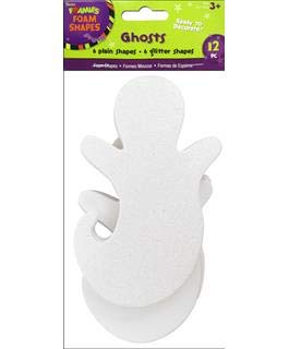 Darice Foamies Base Ghost White con brillo blanco de 12 piezas para manualidades 2