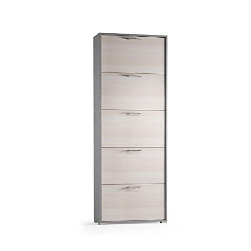 Kiamami Valentina Scarpiera salvaspazio dietro porta tessuto con 5 ante larice