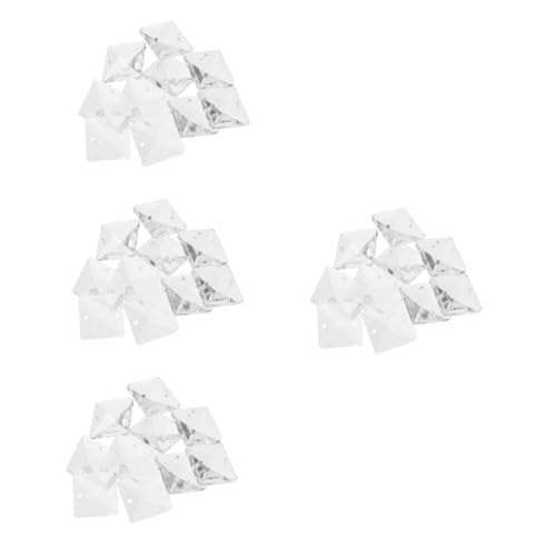 Mipcase 4sets Pendant Prisms Room Decor Indoor Chandelier Ceiling Crystals Hanging Decors Beads Hanging Ornament Hangings Ornament Lamp Hanging Ornaments Acrylic 10pcs*4