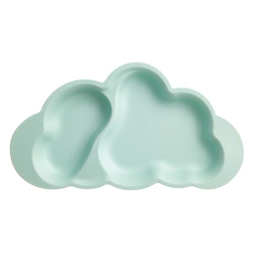 YAKINO 子供用プレート 赤ちゃん 自主トレーニング かわいい 仕切り付き食器 幼稚園 家庭用 子供用 食事トレイ (ブルー,S)